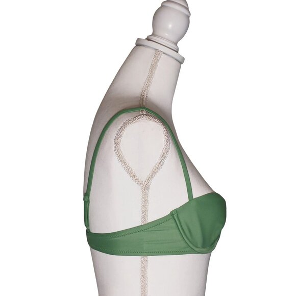 NEW J. Crew Balconette Underwire Bikini Swim Top Rustic Willow/Sage Green 32B - Picture 7 of 11